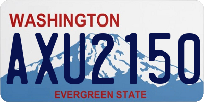 WA license plate AXU2150