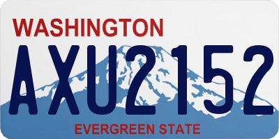 WA license plate AXU2152