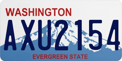 WA license plate AXU2154