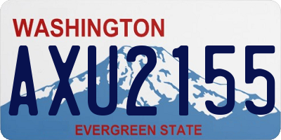 WA license plate AXU2155