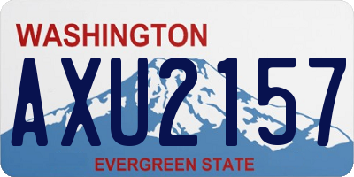 WA license plate AXU2157