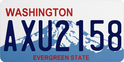 WA license plate AXU2158