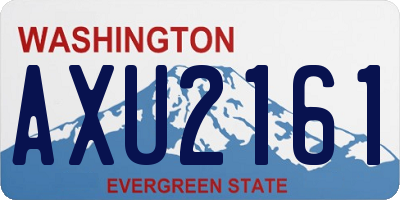 WA license plate AXU2161