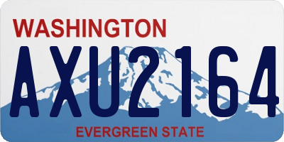 WA license plate AXU2164