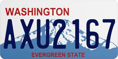 WA license plate AXU2167