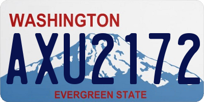 WA license plate AXU2172