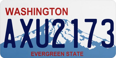WA license plate AXU2173