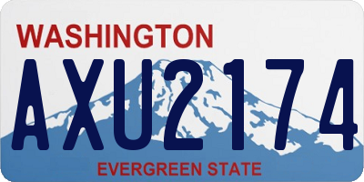 WA license plate AXU2174