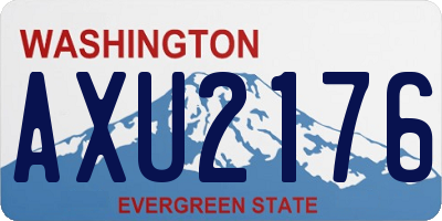 WA license plate AXU2176