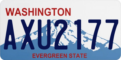 WA license plate AXU2177