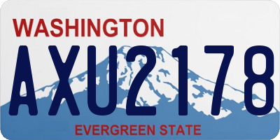 WA license plate AXU2178