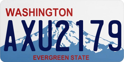 WA license plate AXU2179