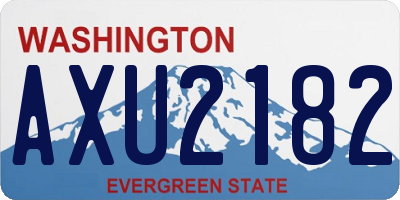 WA license plate AXU2182