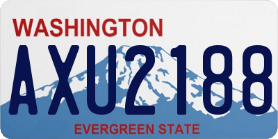 WA license plate AXU2188