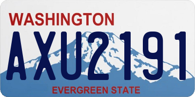 WA license plate AXU2191