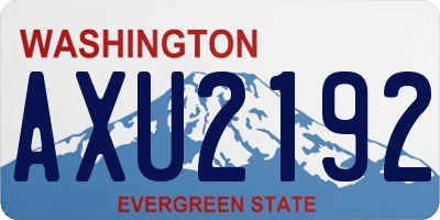 WA license plate AXU2192