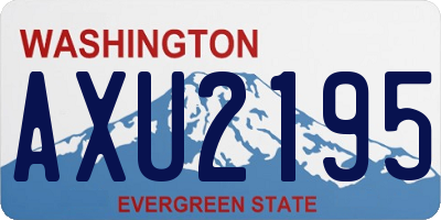 WA license plate AXU2195