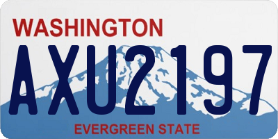 WA license plate AXU2197