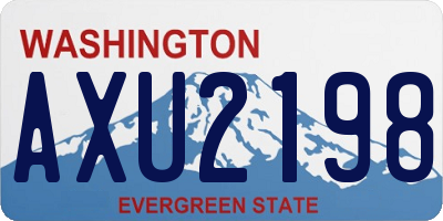 WA license plate AXU2198