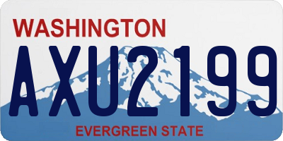 WA license plate AXU2199