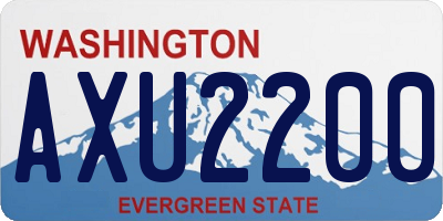 WA license plate AXU2200