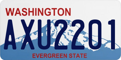 WA license plate AXU2201