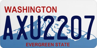 WA license plate AXU2207