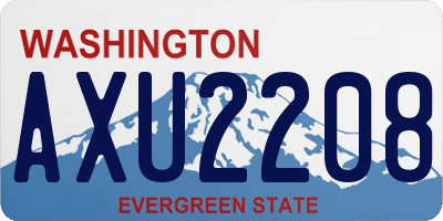 WA license plate AXU2208