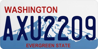 WA license plate AXU2209