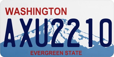 WA license plate AXU2210