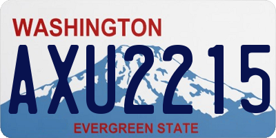 WA license plate AXU2215