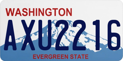WA license plate AXU2216