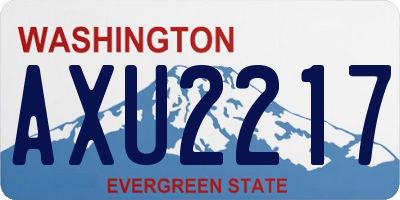 WA license plate AXU2217