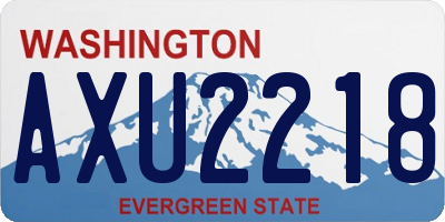 WA license plate AXU2218