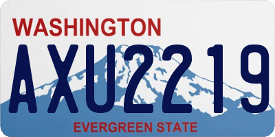 WA license plate AXU2219