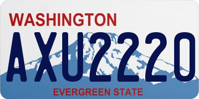 WA license plate AXU2220