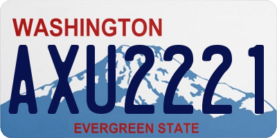 WA license plate AXU2221