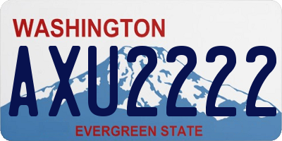 WA license plate AXU2222