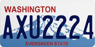 WA license plate AXU2224
