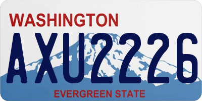 WA license plate AXU2226