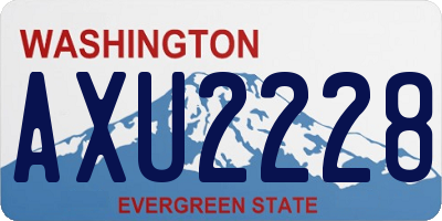 WA license plate AXU2228