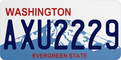 WA license plate AXU2229