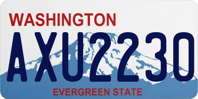 WA license plate AXU2230