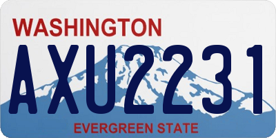 WA license plate AXU2231