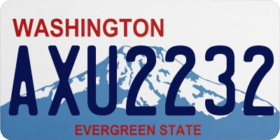 WA license plate AXU2232