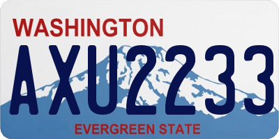 WA license plate AXU2233