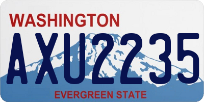 WA license plate AXU2235