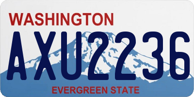 WA license plate AXU2236