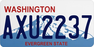 WA license plate AXU2237