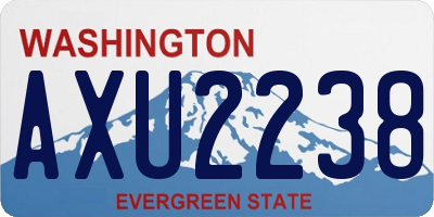 WA license plate AXU2238